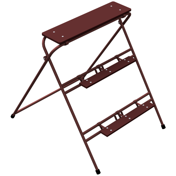 Builder's steps | painted, 3 steps | Width: 1.00 mHeight: 1.20 m